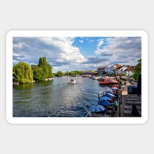 View Upriver From Henley Bridge Sticker